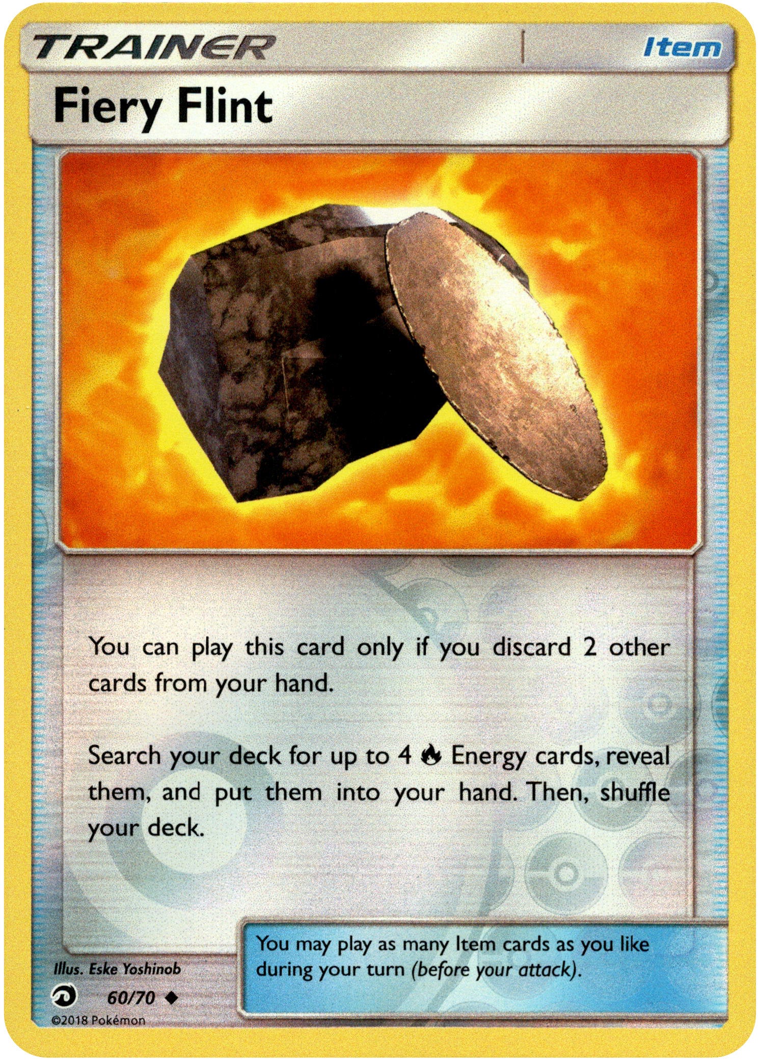 Fiery Flint - 60/70 - Dragon Majesty - Reverse Holo - Card Cavern