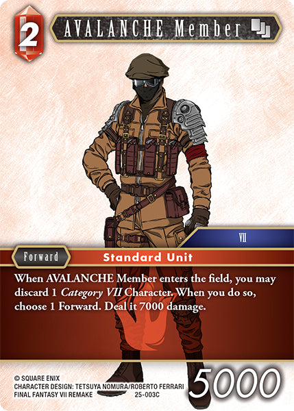 AVALANCHE Member - 25-003C - Tears of the Planet - Card Cavern