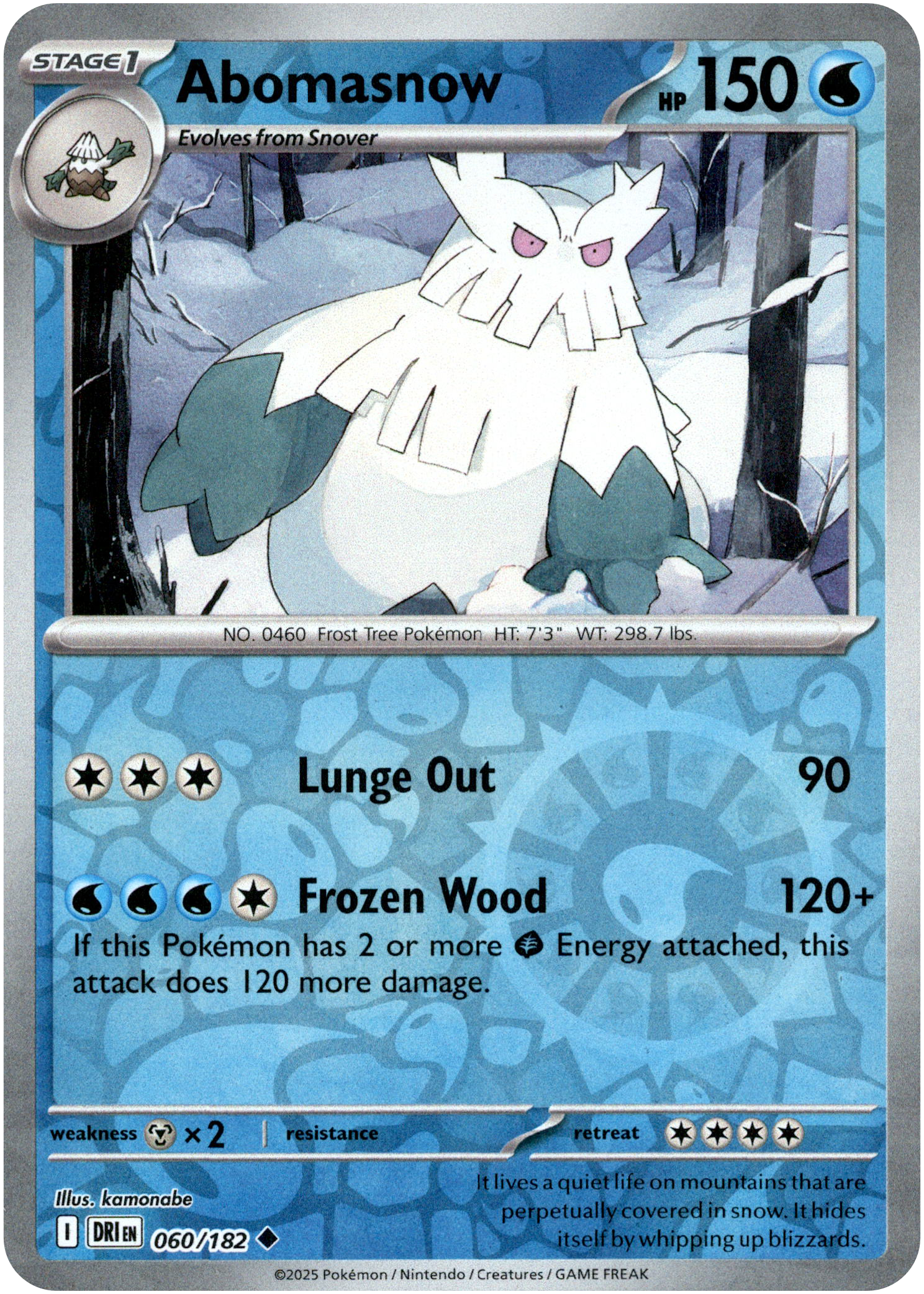 Abomasnow - 060/182 - Destined Rivals - Reverse Holo - Card Cavern