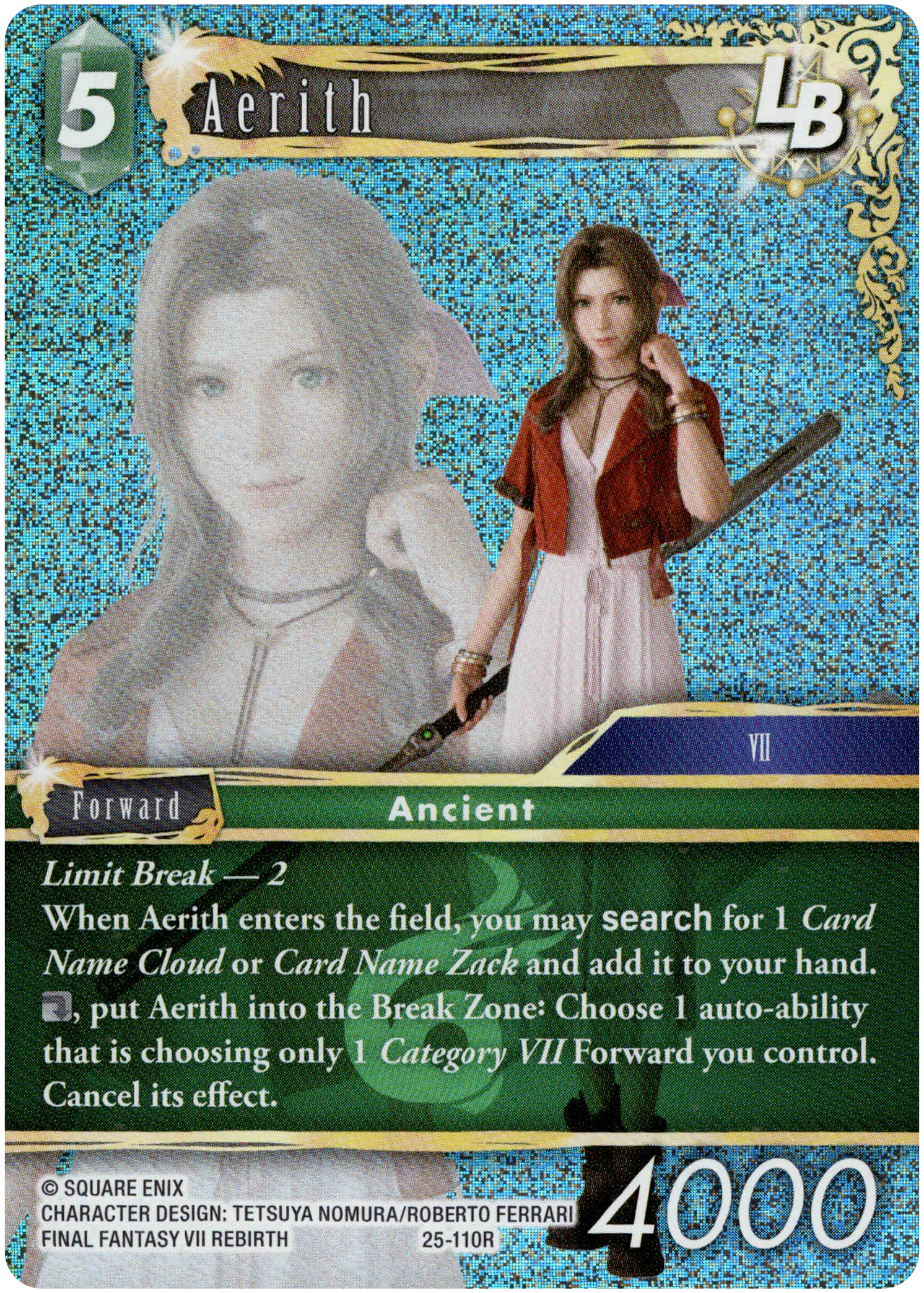 Aerith LB - 25-110R - Tears of the Planet - Foil - Card Cavern