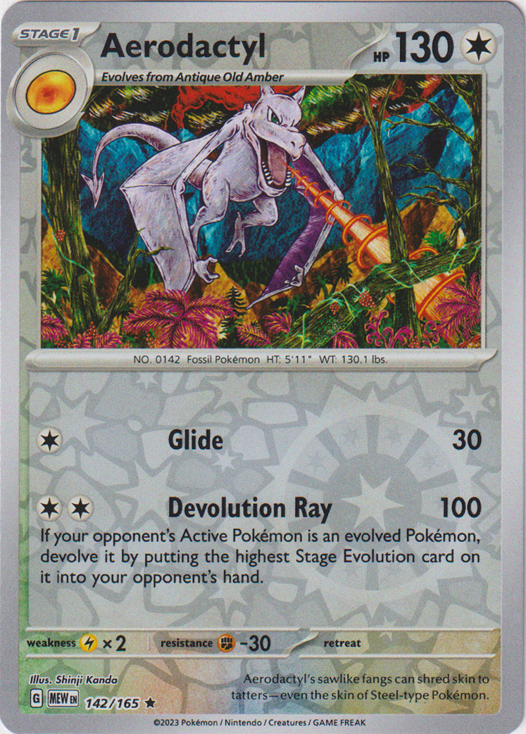 Aerodactyl - 142/165 - Scarlet & Violet 151 - Reverse Holo - Card Cavern