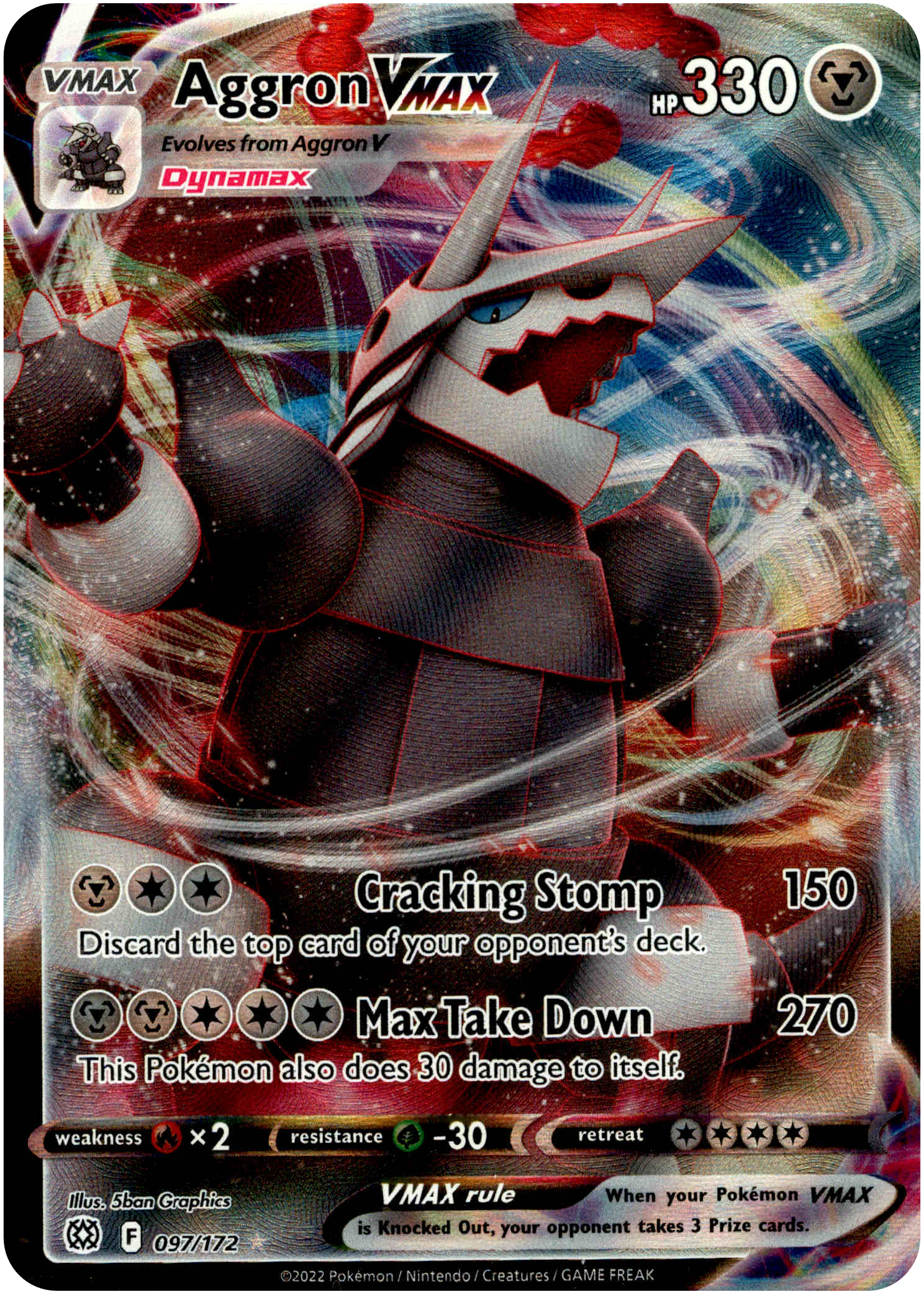 Aggron VMAX - 097/172 - Brilliant Stars - Card Cavern