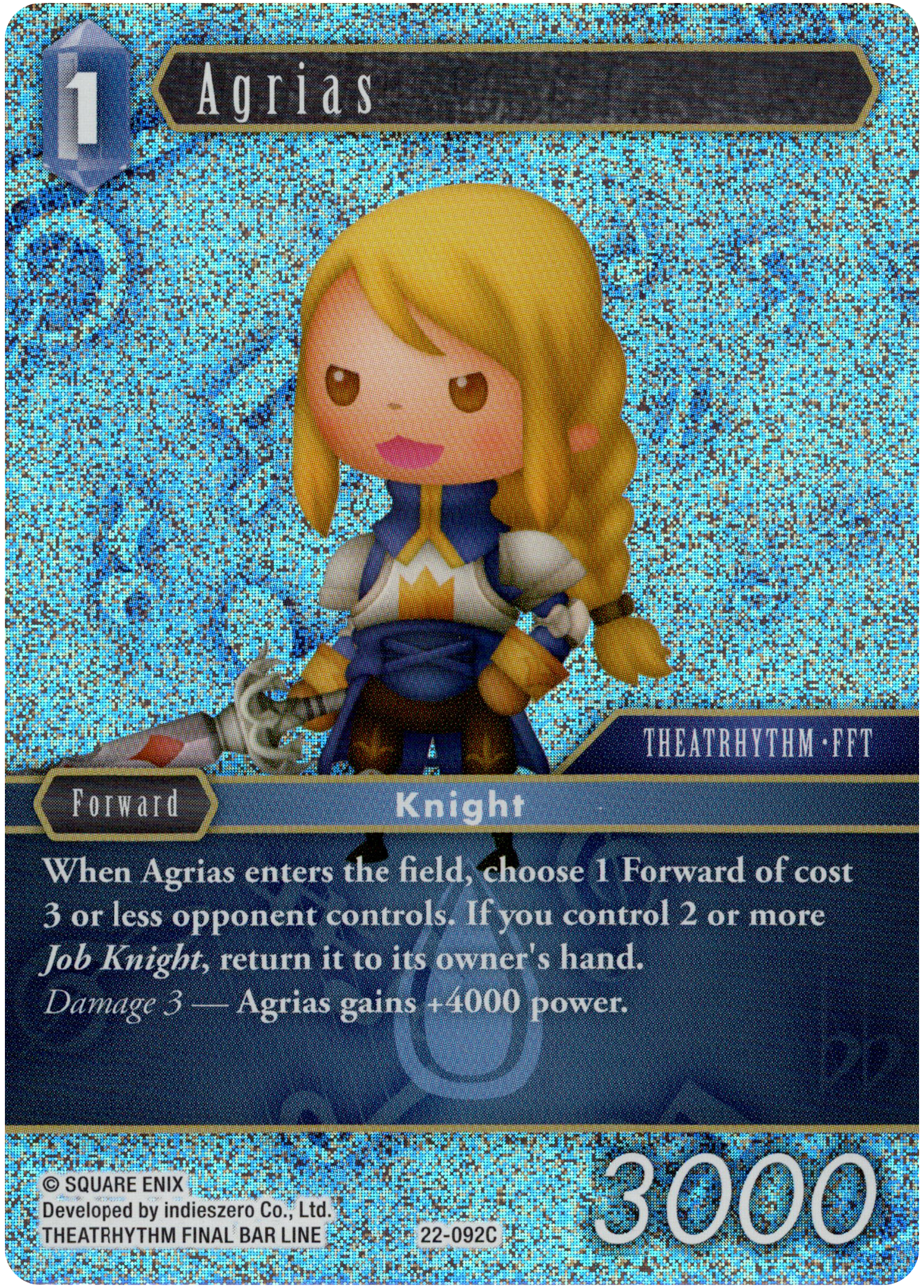 Agrias - 22-092C - Hidden Hope - Foil - Card Cavern