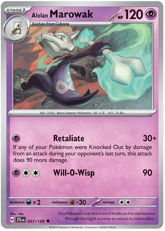Alolan Marowak - 057/159 - Journey Together - Card Cavern