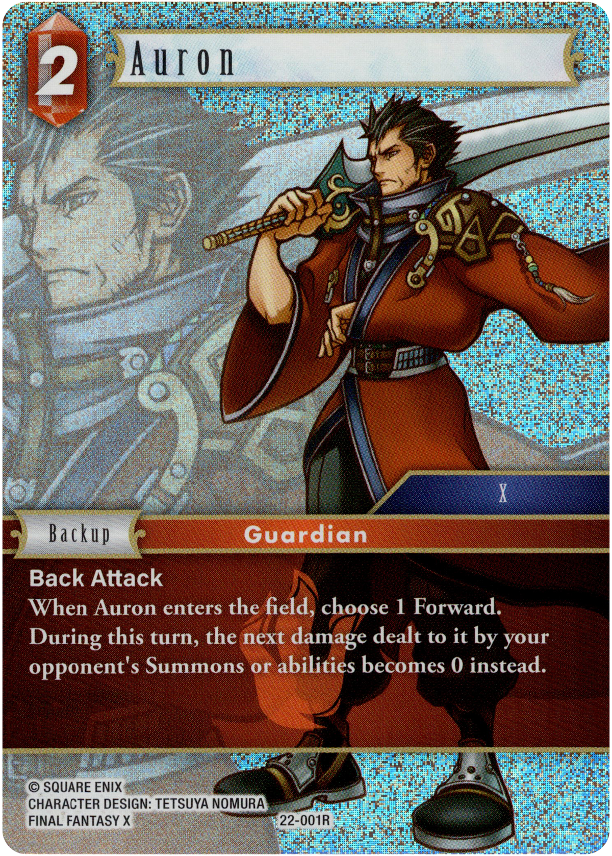 Auron - 22-001R - Hidden Hope - Foil - Card Cavern