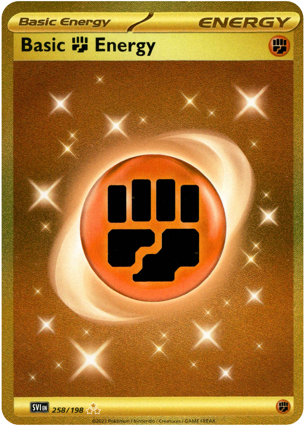 Basic Fighting Energy - 258/198 - Scarlet & Violet - Holo - Card Cavern