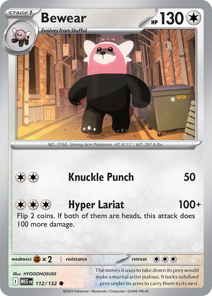 Bewear - 112/132 - Mega Evolution - Card Cavern
