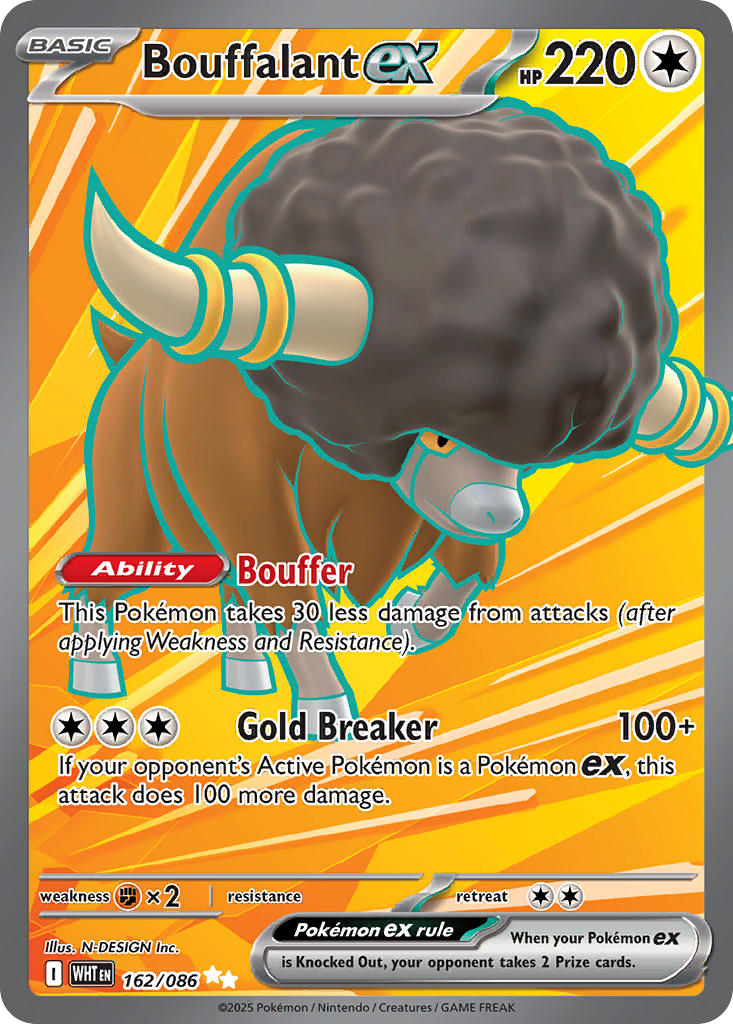Bouffalant ex - 162/086 - White Flare - Holo - Card Cavern