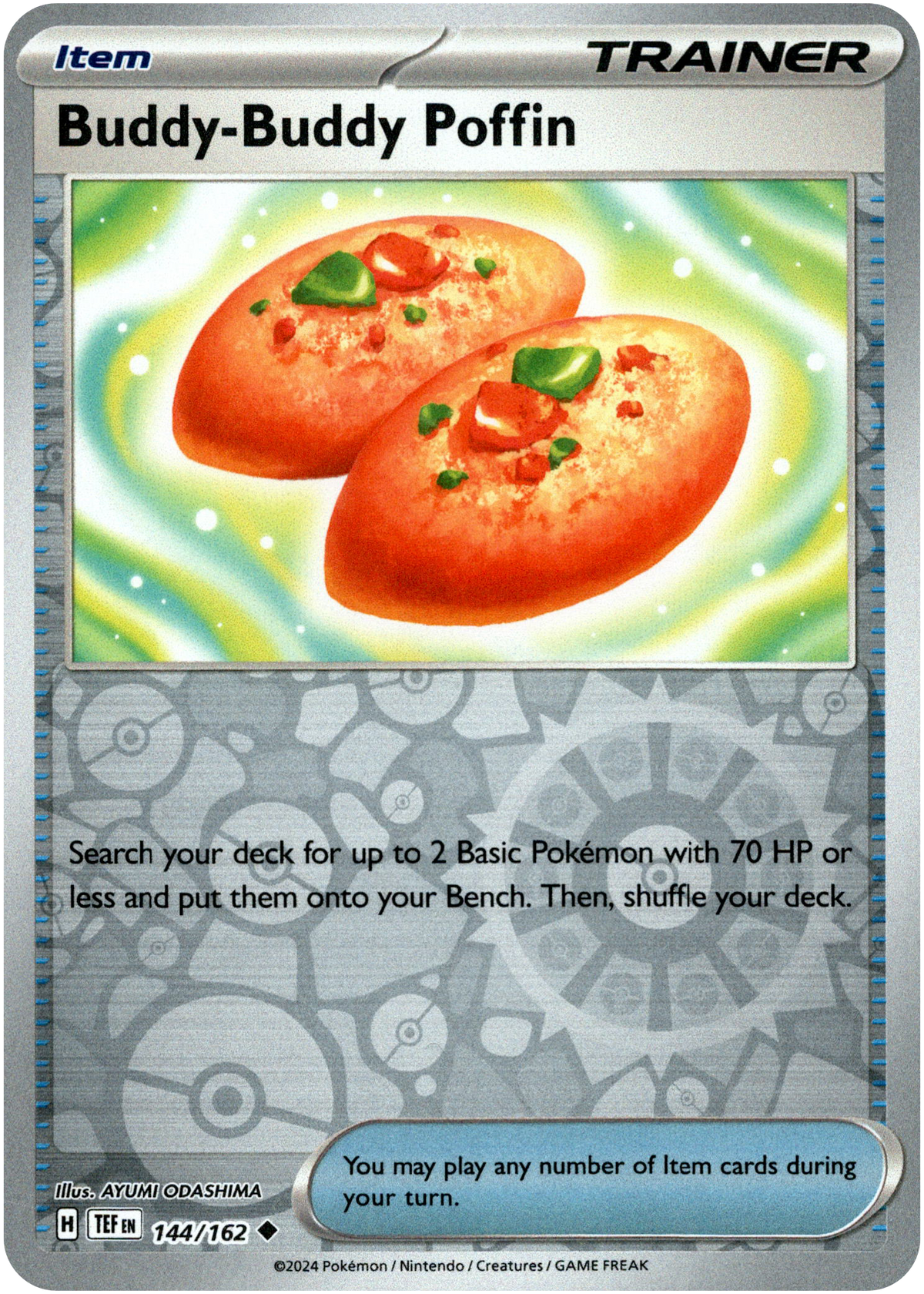Buddy-Buddy Poffin - 144/162 - Temporal Forces - Reverse Holo - Card Cavern