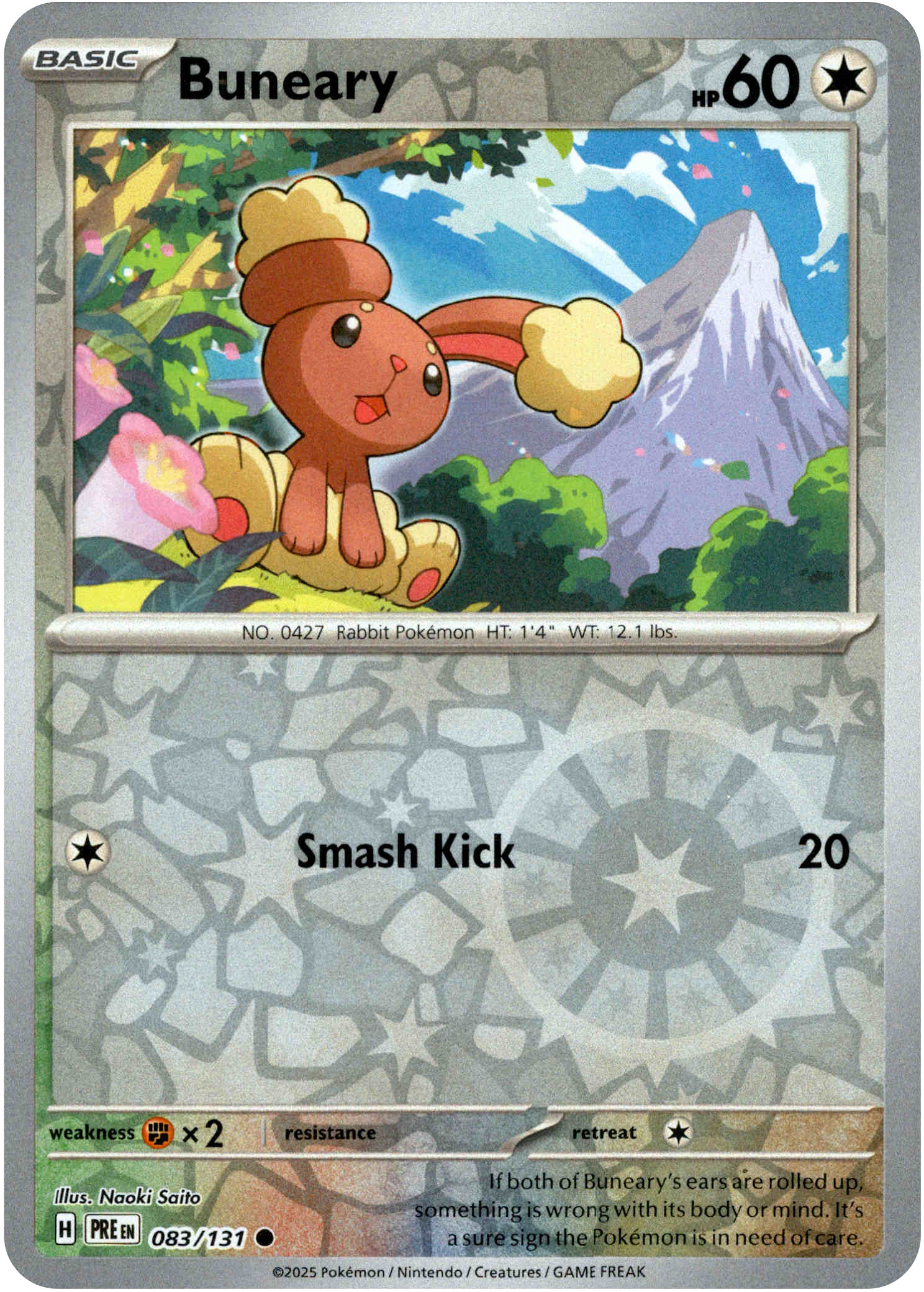 Buneary - 083/131 - Prismatic Evolutions - Reverse Holo - Card Cavern