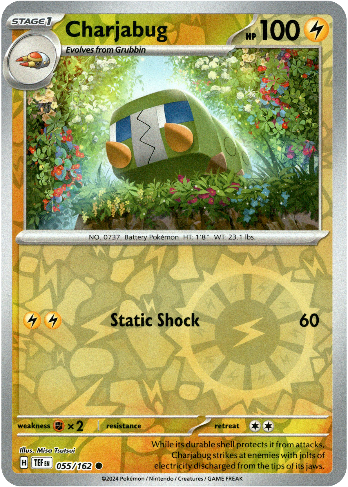 Charjabug - 055/162 - Temporal Forces - Reverse Holo - Card Cavern