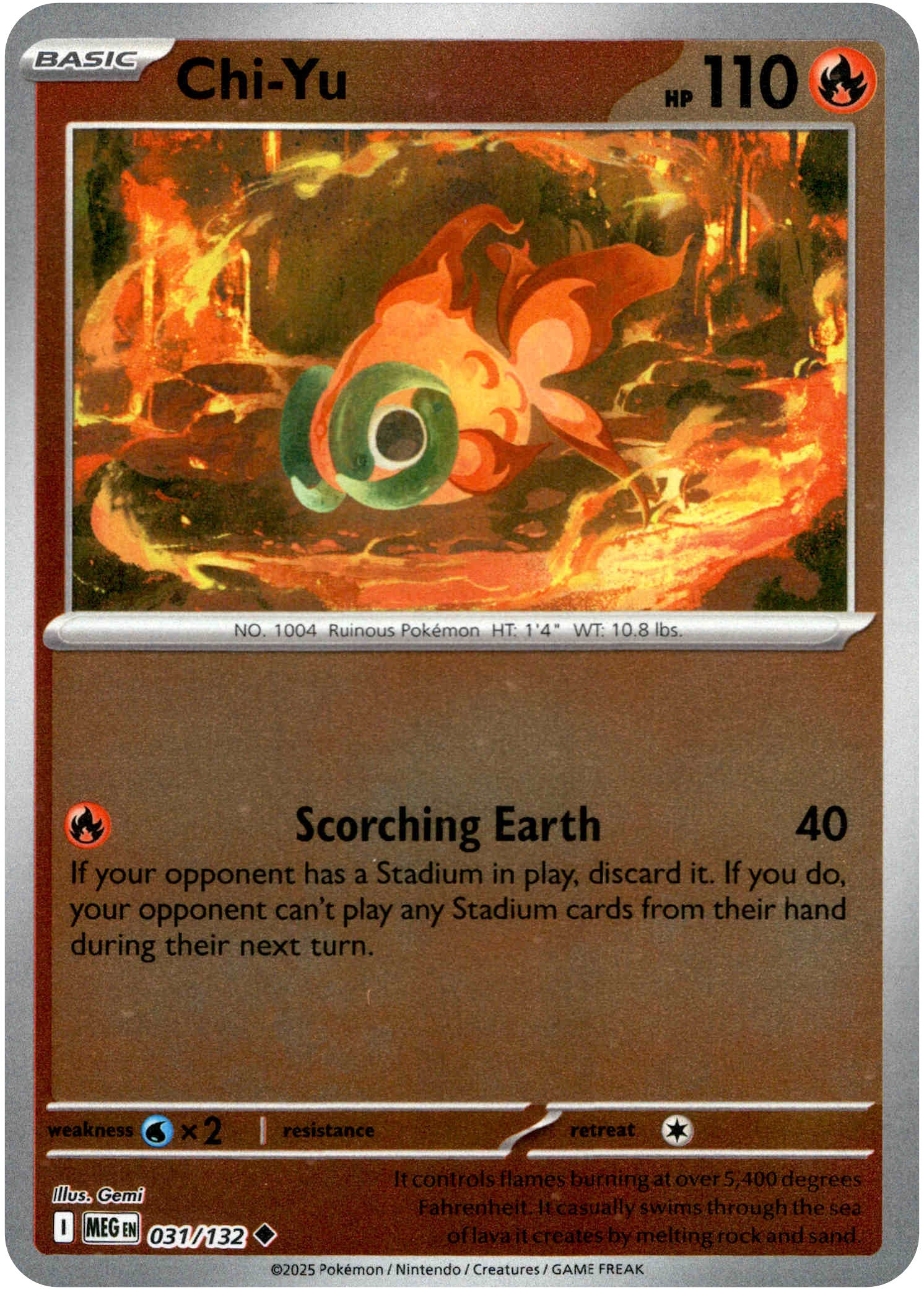 Chi-Yu - 031/132 - Mega Evolution - Reverse Holo - Card Cavern