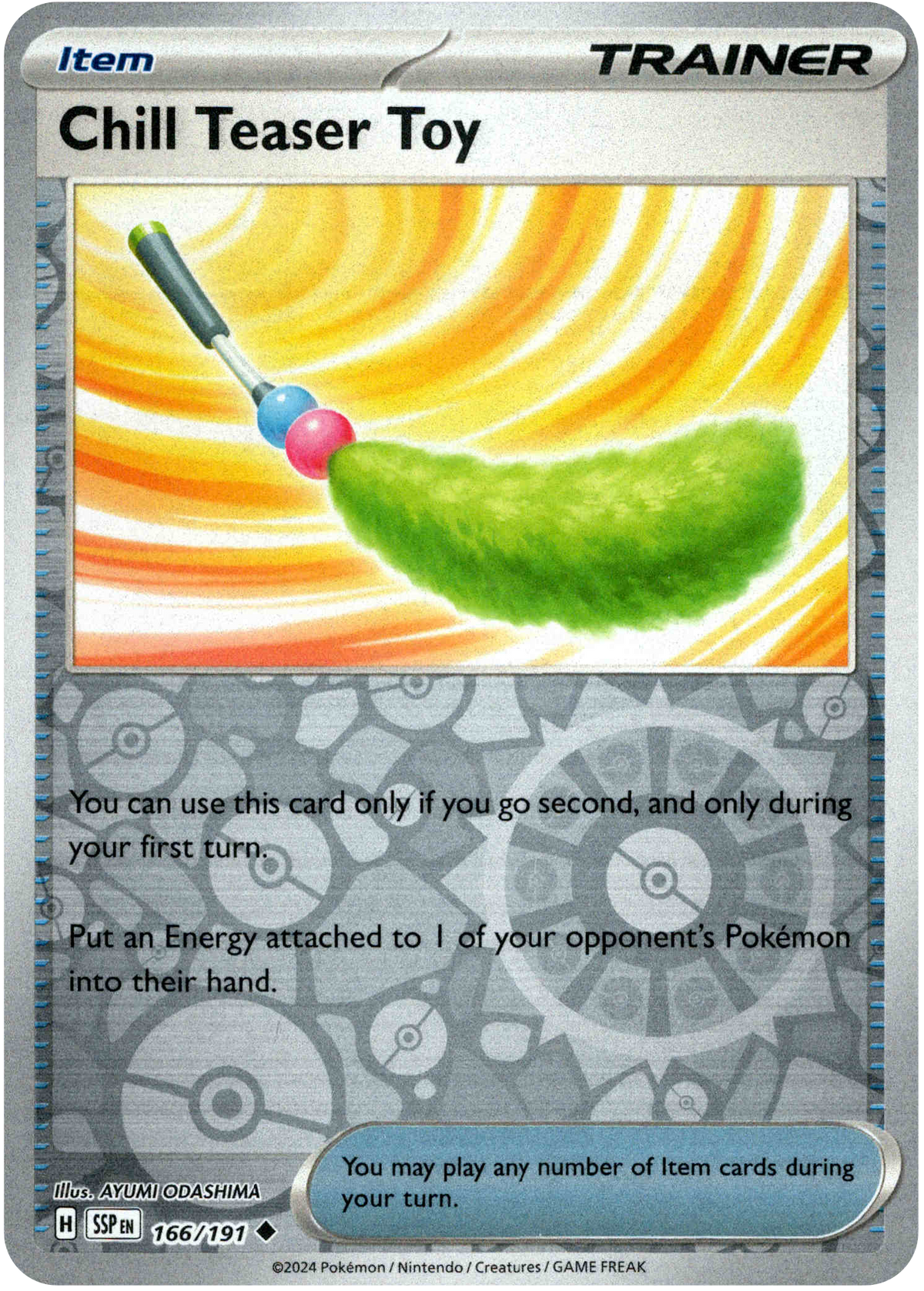 Chill Teaser Toy - 166/191 - Surging Sparks - Reverse Holo - Card Cavern