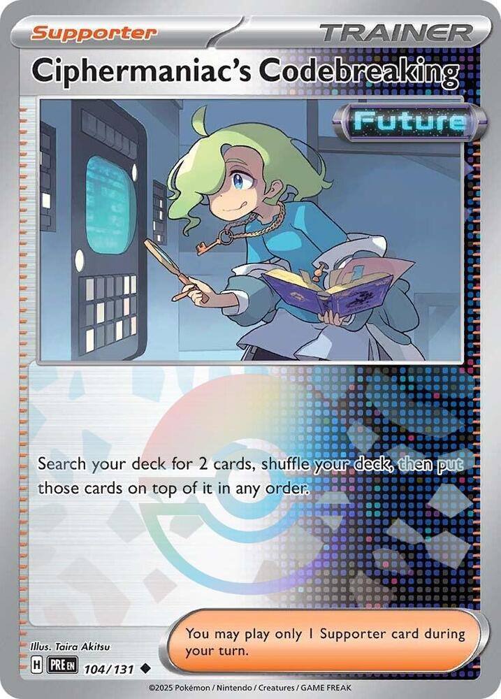 Ciphermaniac's Codebreaking (Poke Ball Pattern) - 104/131 - Prismatic Evolutions - Holo - Card Cavern
