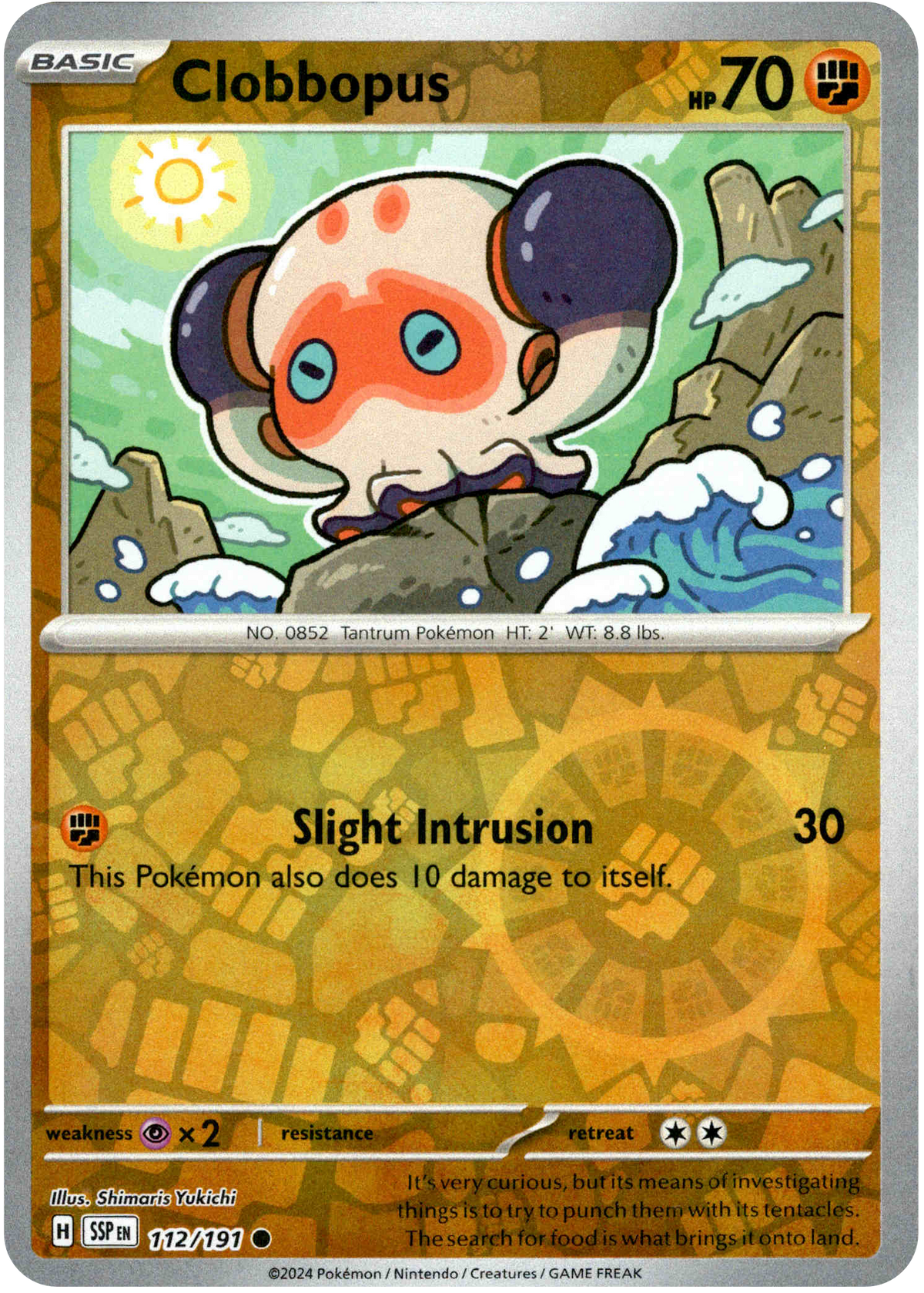 Clobbopus - 112/191 - Surging Sparks - Reverse Holo - Card Cavern