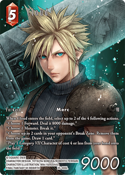 Cloud - 25-006L - Tears of the Planet - Full Art Foil - Card Cavern