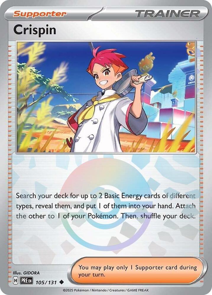 Crispin (Poke Ball Pattern) - 105/131 - Prismatic Evolutions - Holo - Card Cavern