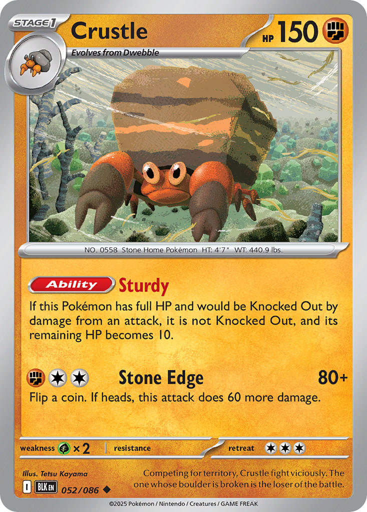 Crustle - 052/086 - Black Bolt - Card Cavern