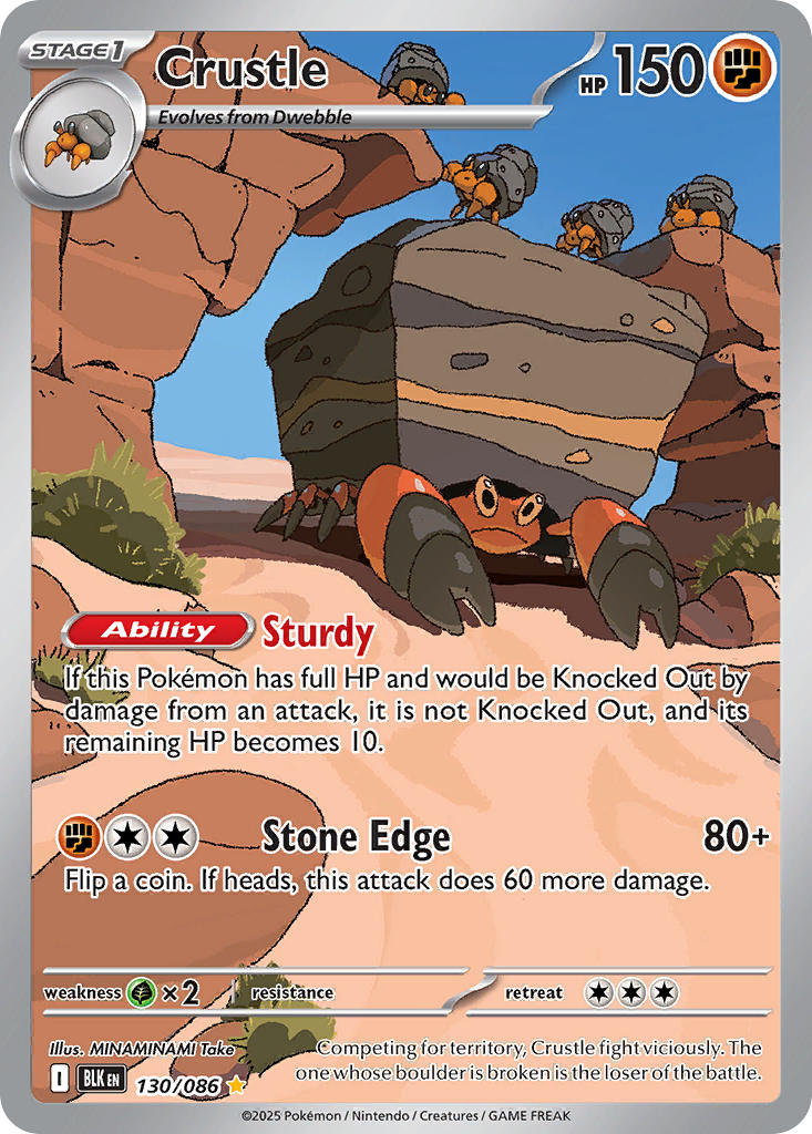 Crustle - 130/086 - Black Bolt - Holo - Card Cavern