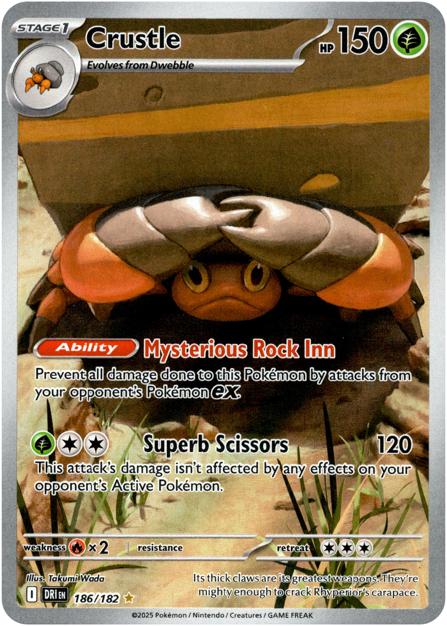 Crustle - 186/182 - Destined Rivals - Holo - Card Cavern