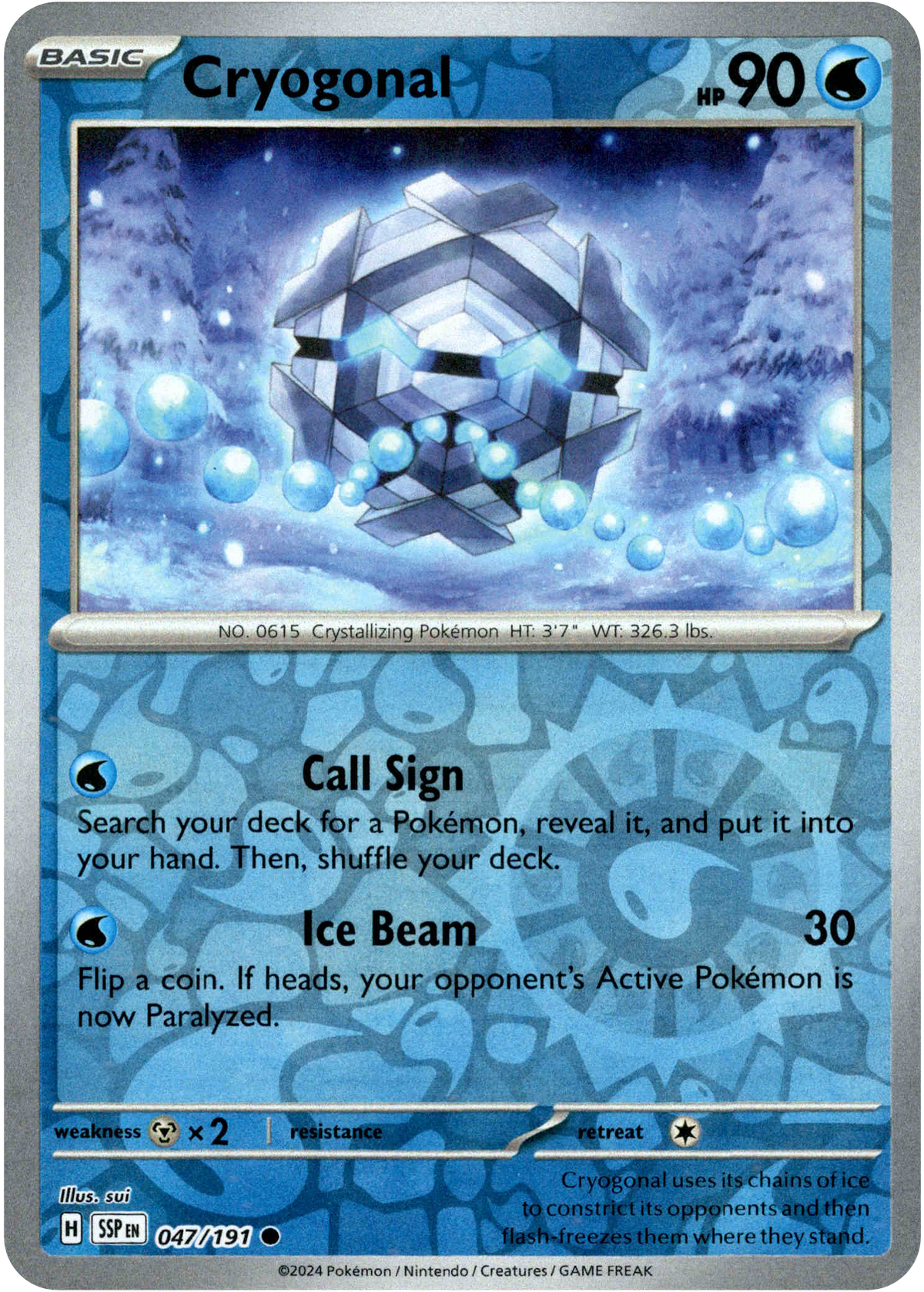 Cryogonal - 047/191 - Surging Sparks - Reverse Holo - Card Cavern