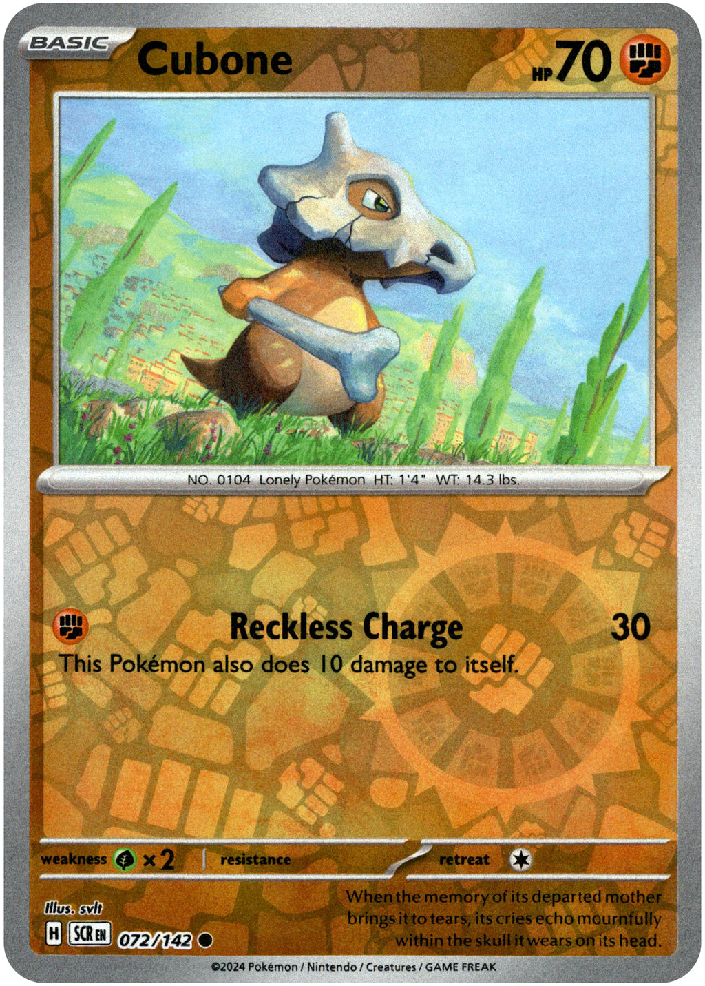 Cubone - 072/142 - Stellar Crown