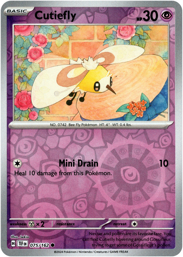 Cutiefly - 075/162 - Temporal Forces - Reverse Holo - Card Cavern