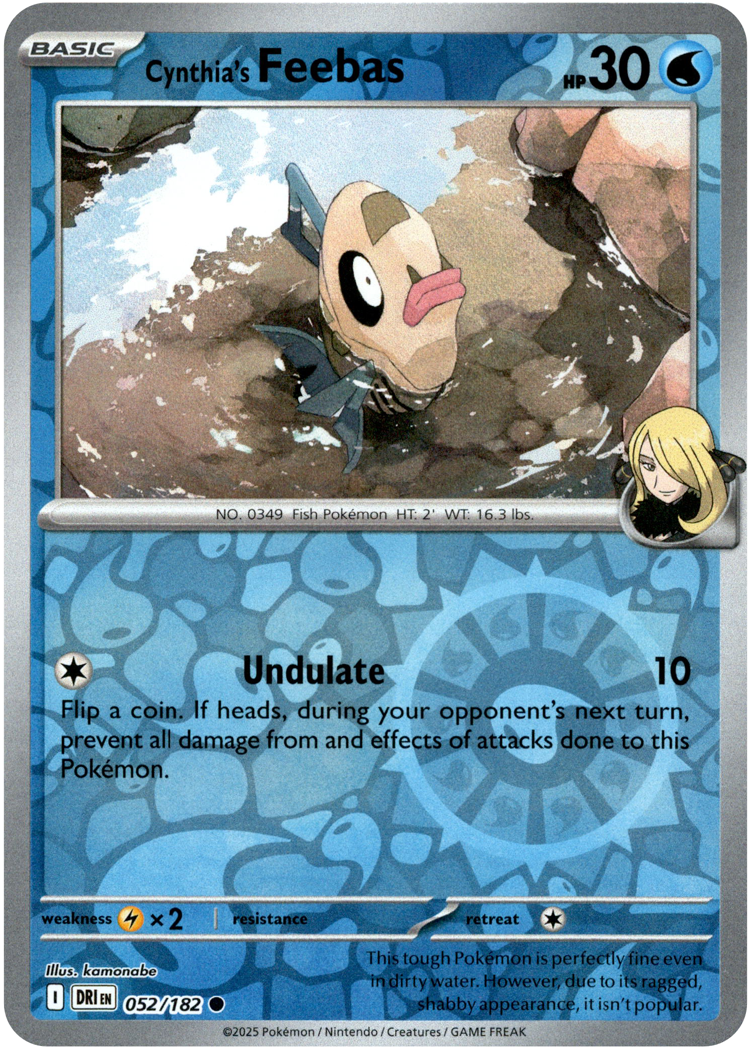 Cynthia's Feebas - 052/182 - Destined Rivals - Reverse Holo - Card Cavern