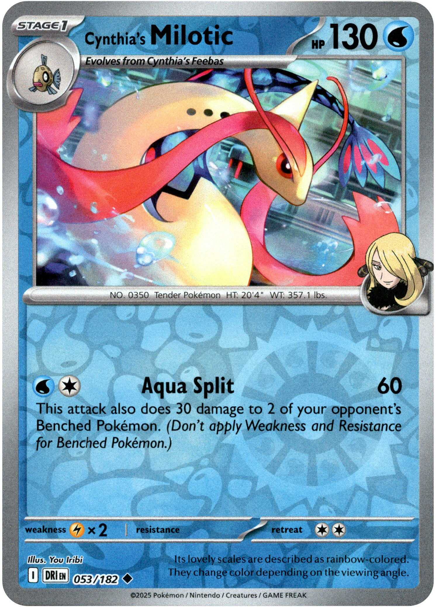 Cynthia's Milotic - 053/182 - Destined Rivals - Reverse Holo - Card Cavern