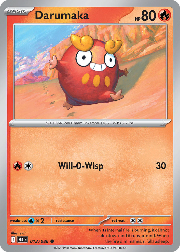 Darumaka - 013/086 - Black Bolt - Card Cavern
