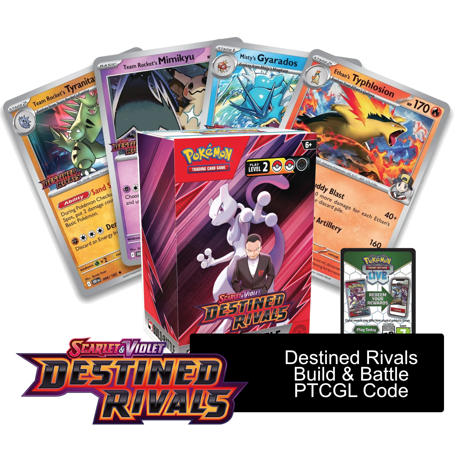 Destined Rivals Build & Battle Box - 1 of 4 Promos - PTCGL Code - Card Cavern