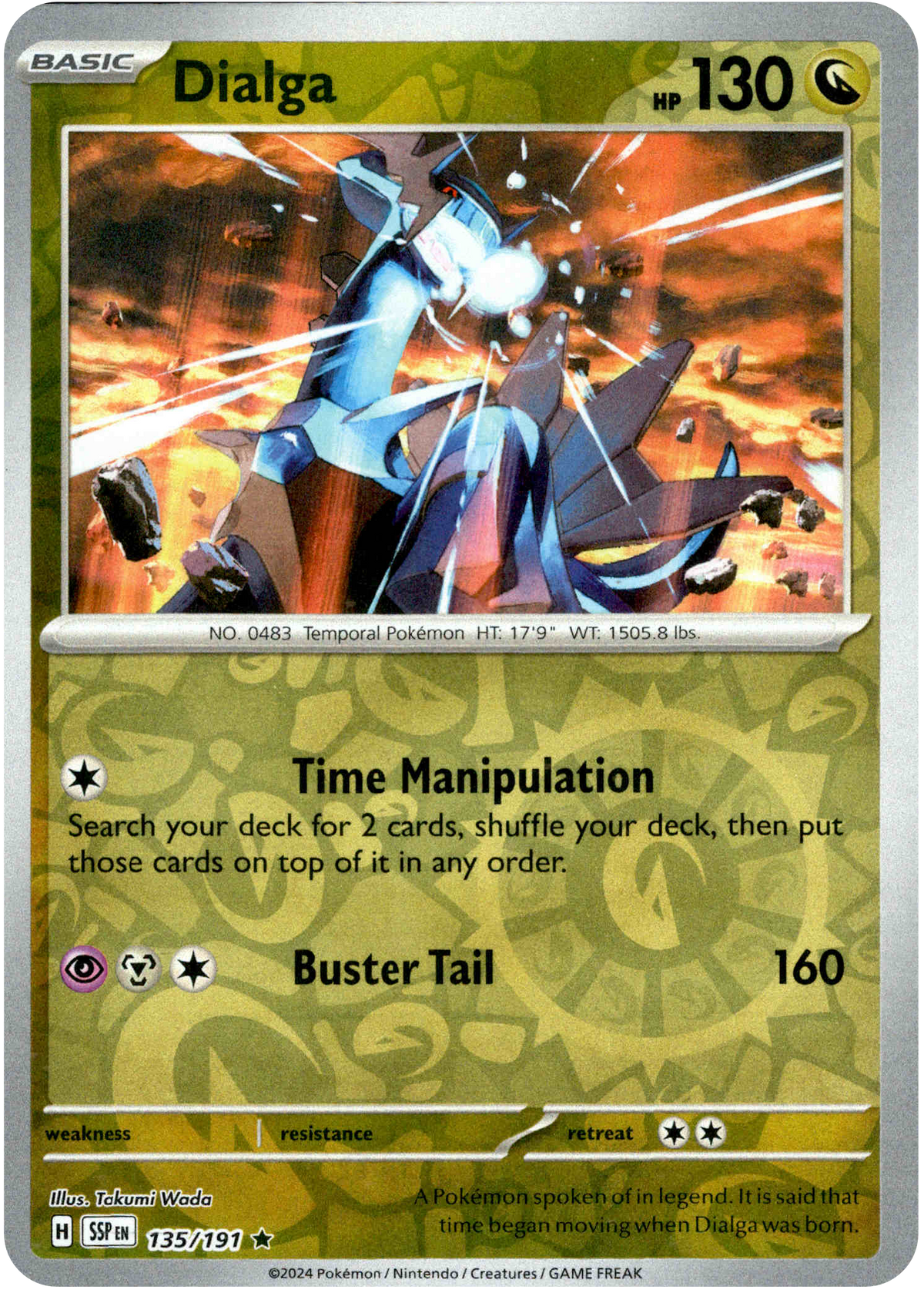 Dialga - 135/191 - Surging Sparks - Reverse Holo - Card Cavern