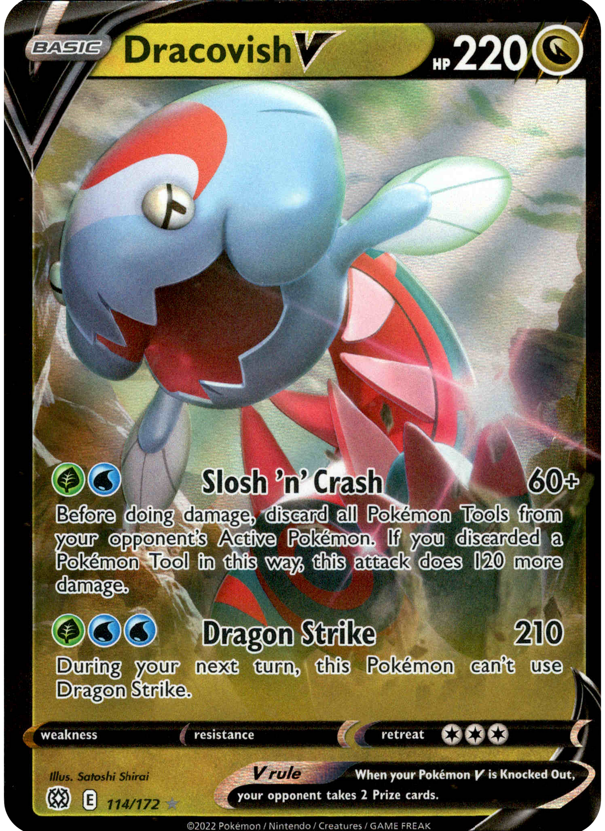 Dracovish V - 114/172 - Brilliant Stars - Holo - Card Cavern