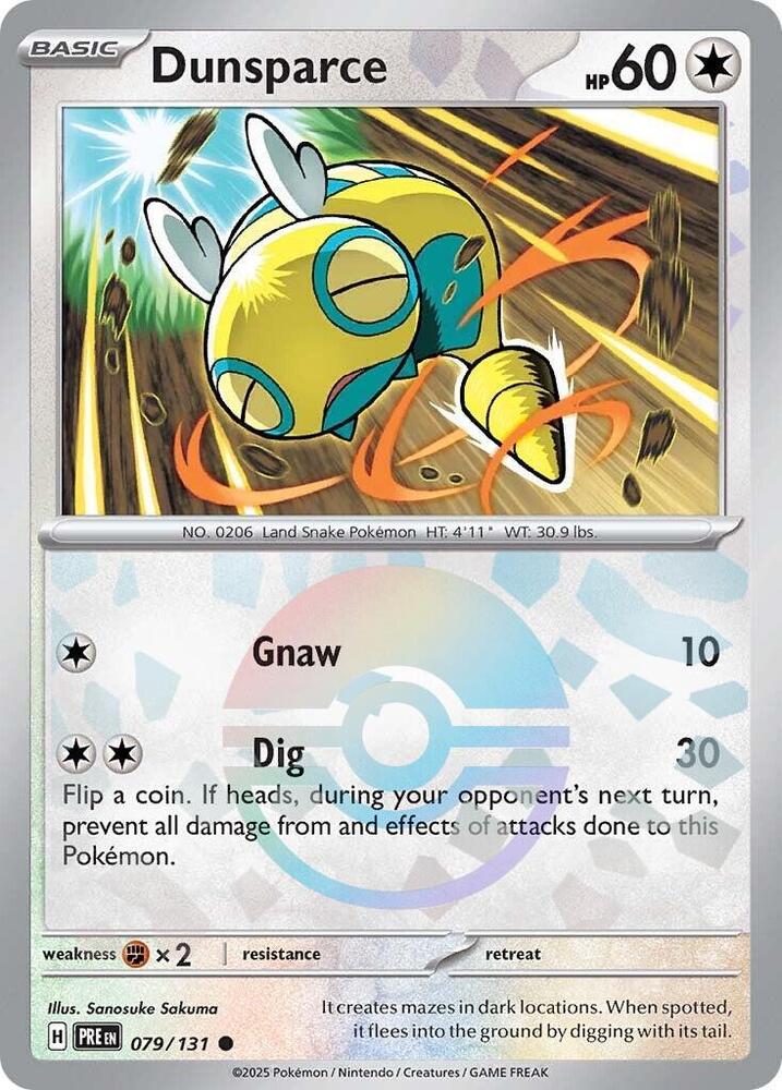 Dunsparce (Poke Ball Pattern) - 079/131 - Prismatic Evolutions - Holo - Card Cavern