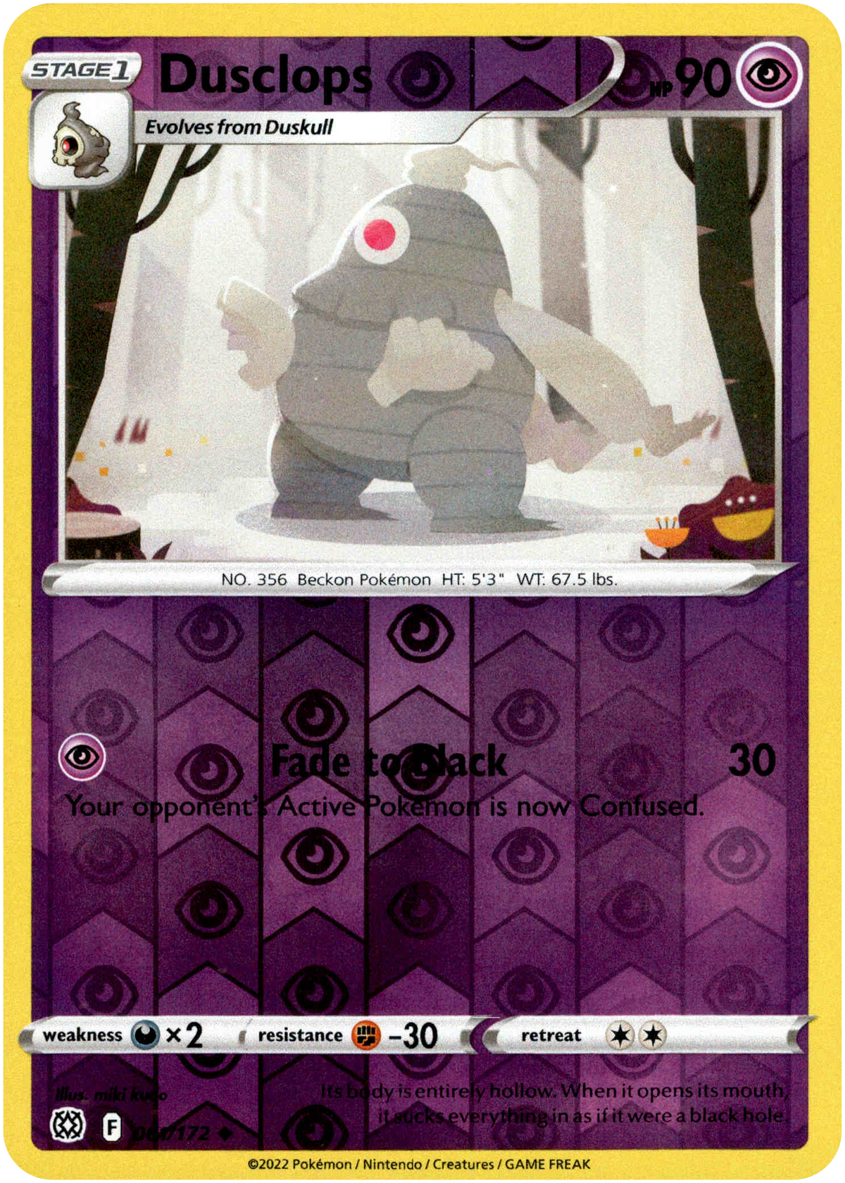 Dusclops - 061/172 - Brilliant Stars - Reverse Holo - Card Cavern
