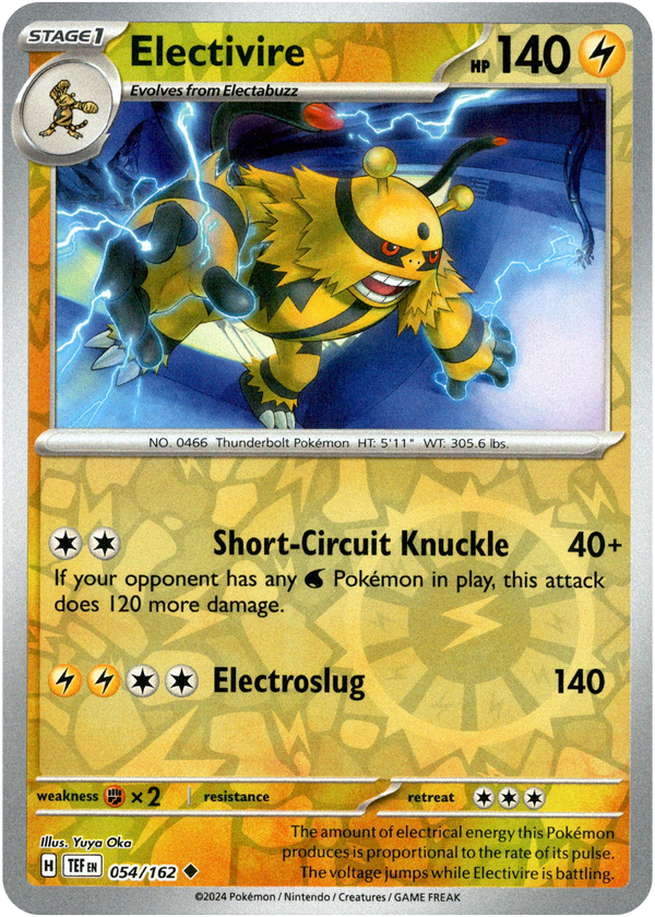 Electivire - 054/162 - Temporal Forces - Reverse Holo - Card Cavern