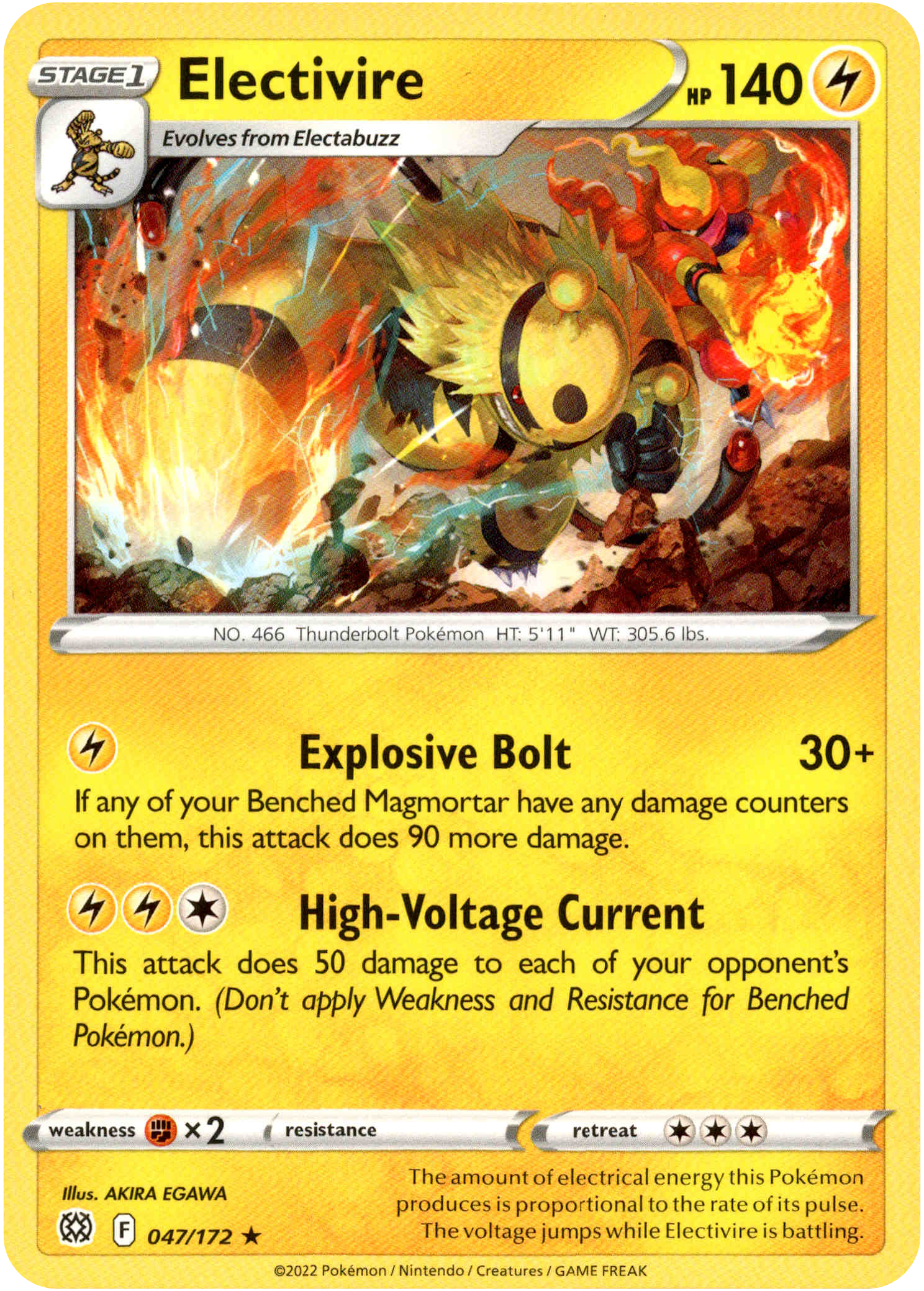 Electivire - 047/172 - Brilliant Stars - Card Cavern