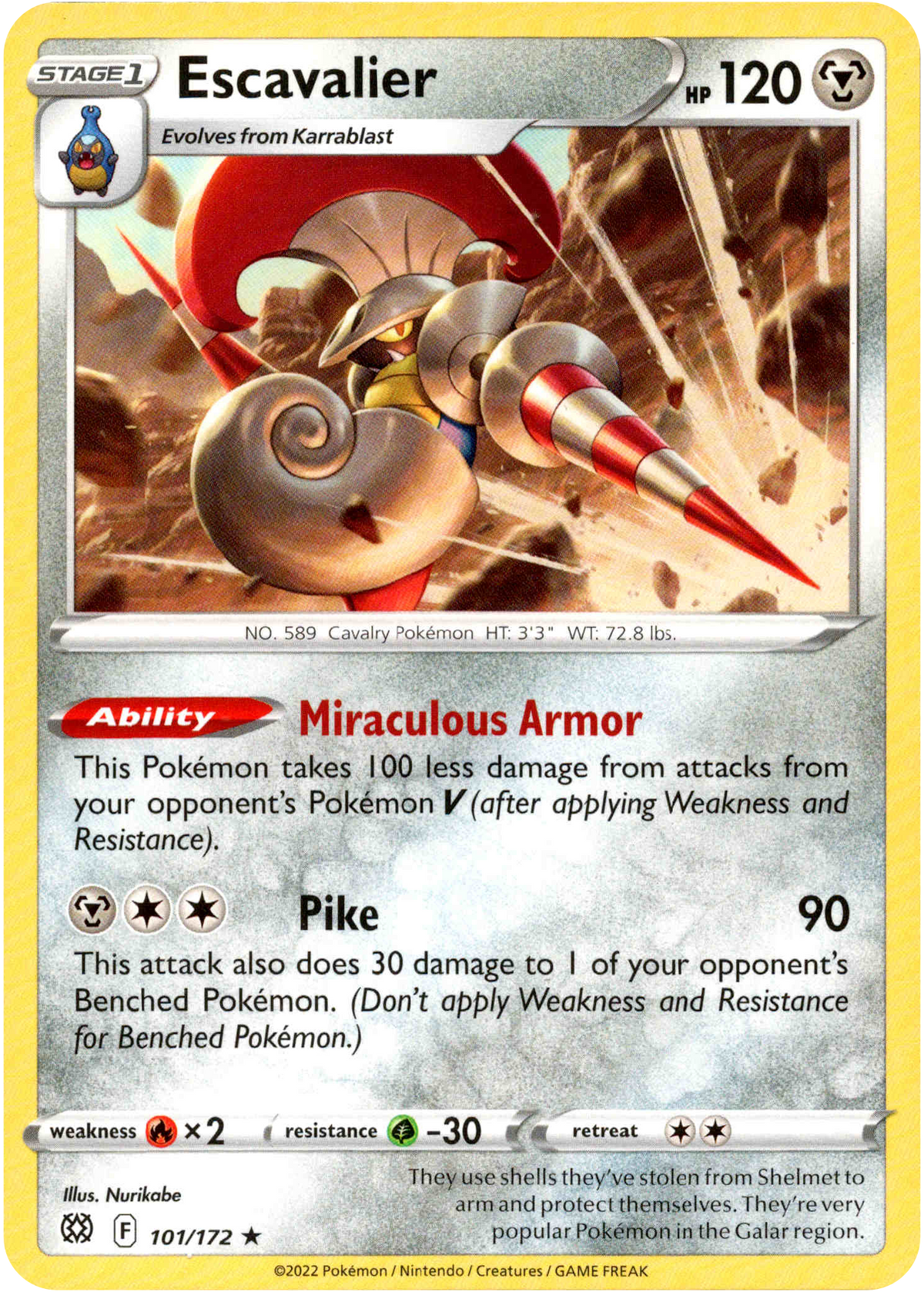 Escavalier - 101/172 - Brilliant Stars - Card Cavern