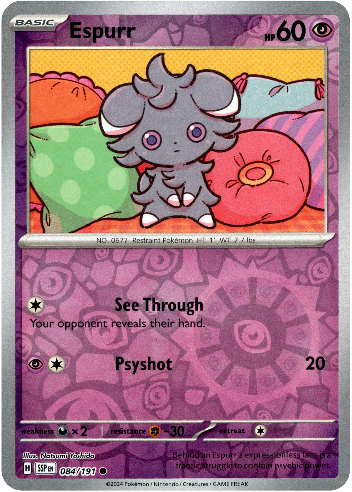 Espurr - 084/191 - Surging Sparks - Reverse Holo - Card Cavern