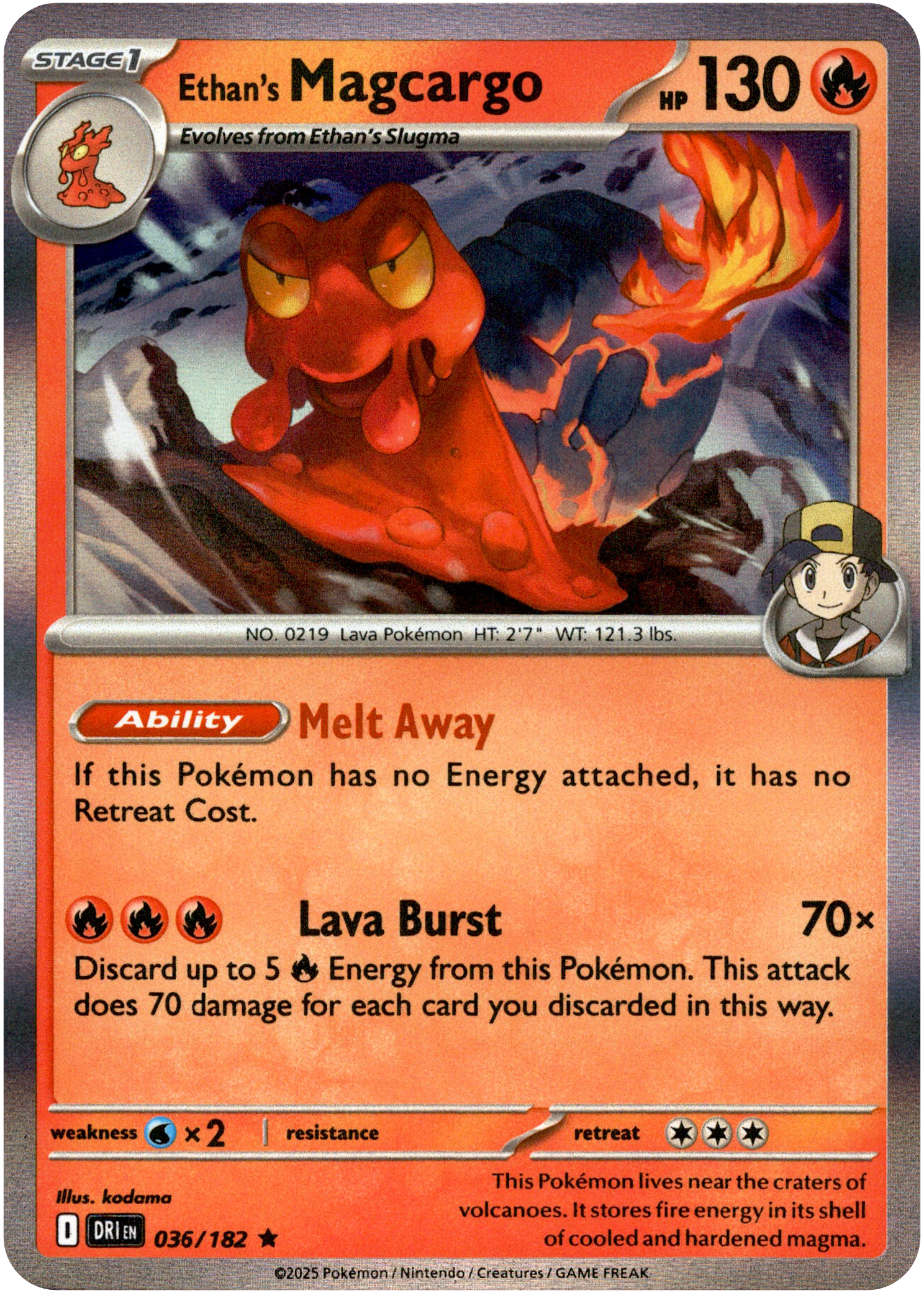 Ethan's Magcargo - 036/182 - Destined Rivals - Holo - Card Cavern