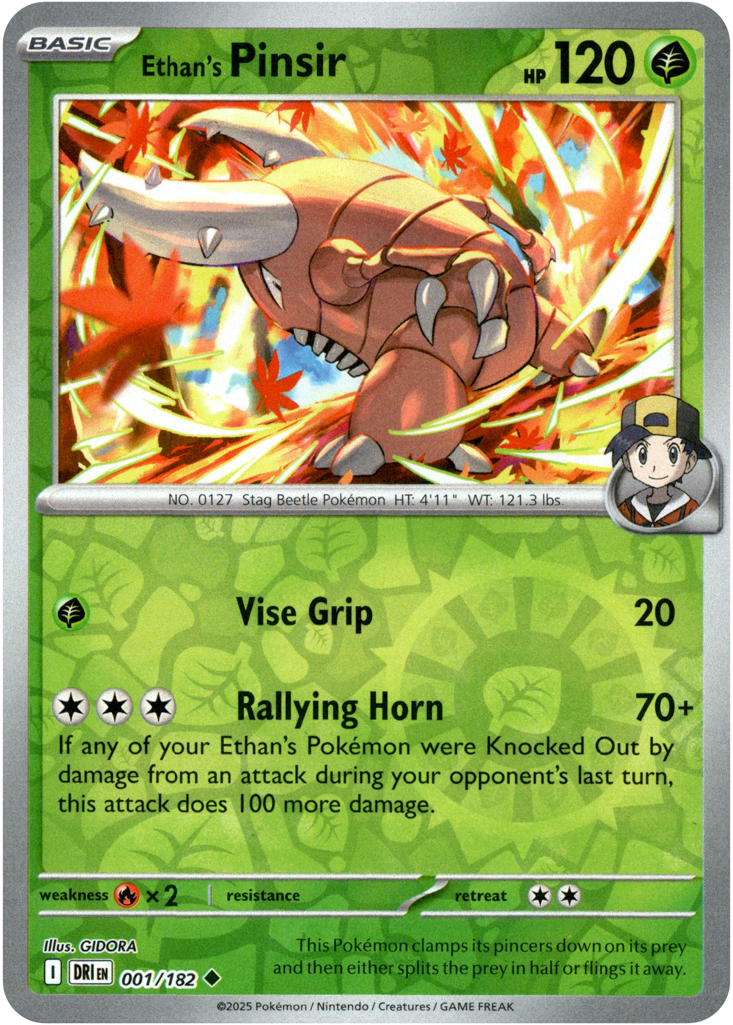 Ethan's Pinsir - 001/182 - Destined Rivals - Reverse Holo - Card Cavern