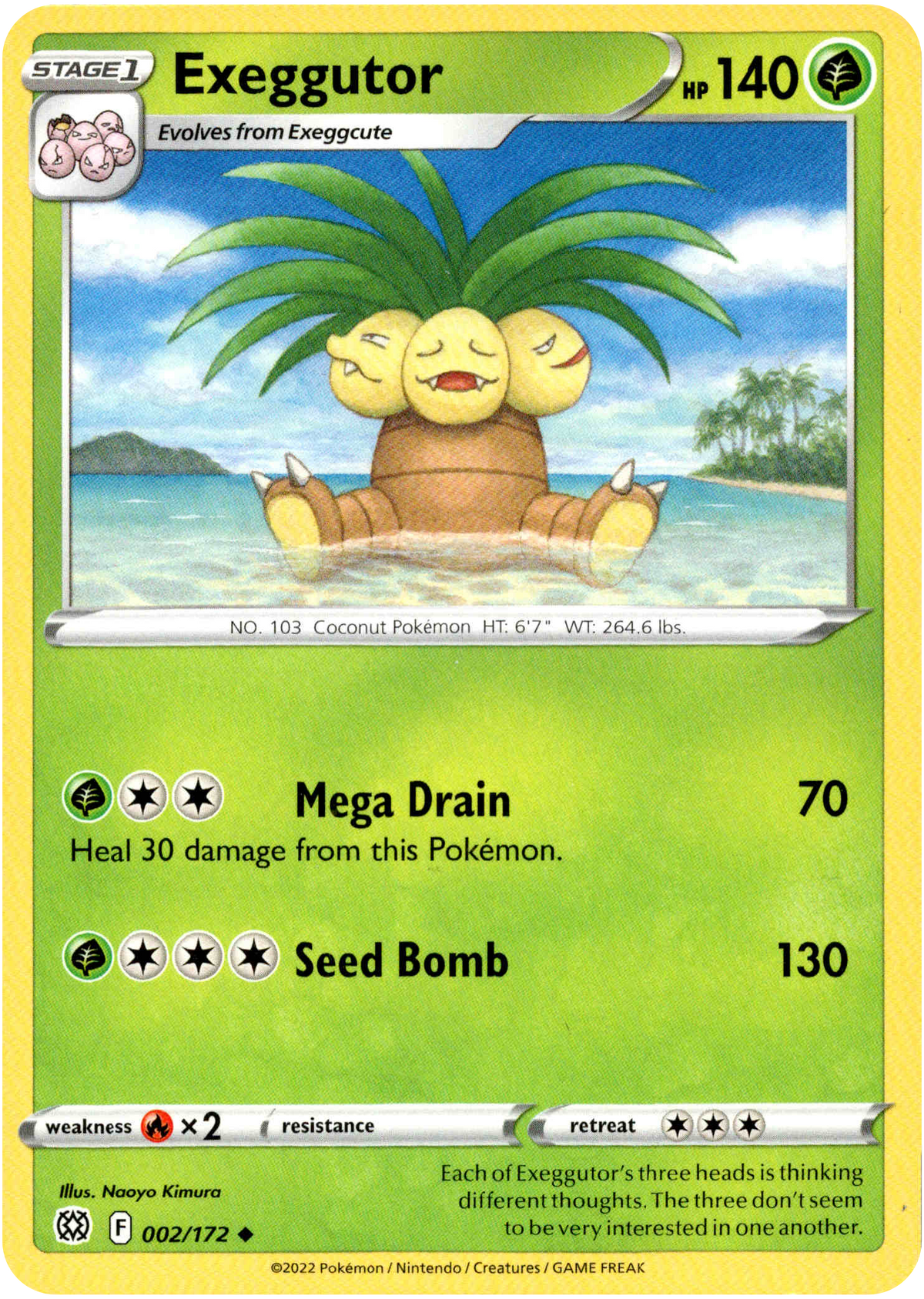 Exeggutor - 002/172 - Brilliant Stars - Card Cavern