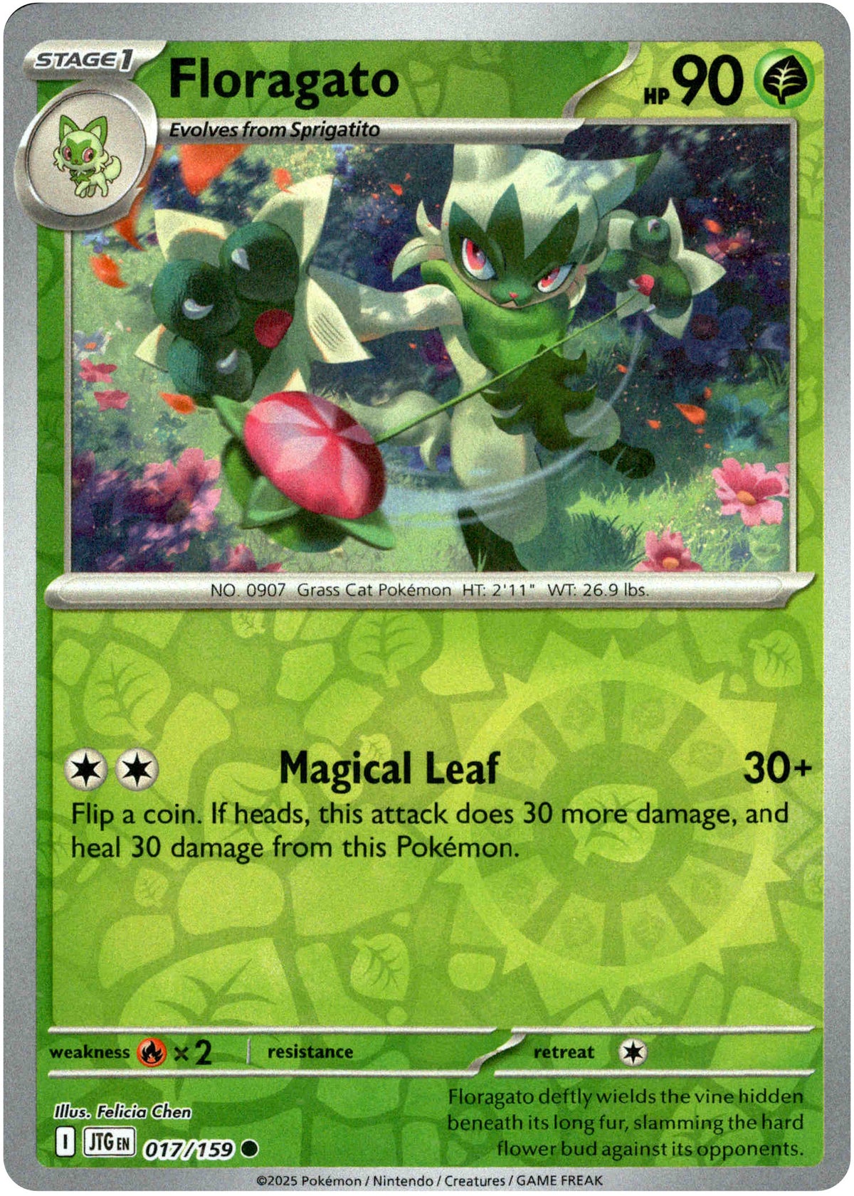 Floragato - 017/159 - Journey Together - Reverse Holo - Card Cavern