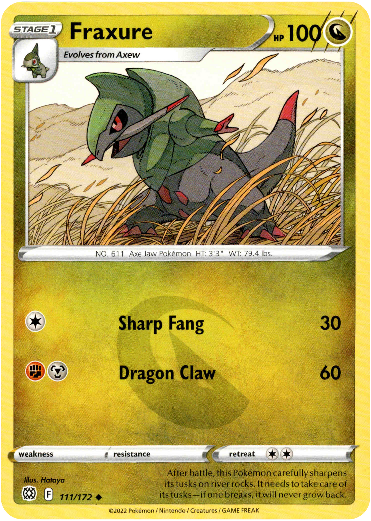 Fraxure - 111/172 - Brilliant Stars - Card Cavern