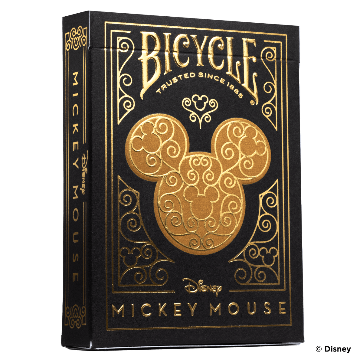 Disney Mickey Mouse inspired Black and Gold Bicycle Playing Cards - Card Cavern
