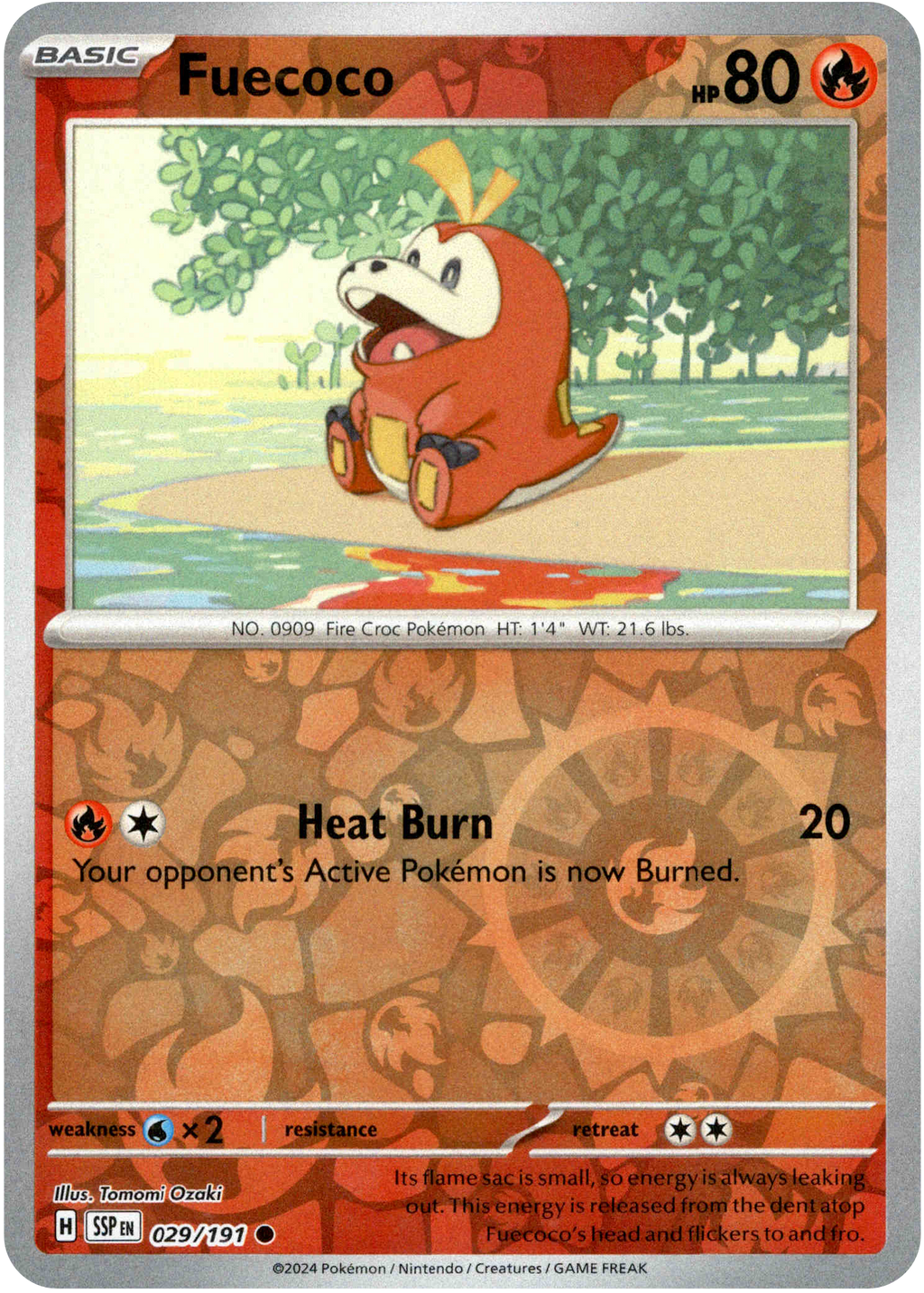fuecoco pokemon card holographic McDonalds 2023 Pokmon Fuecoco Holo 002/015 HOLO BLEED ERROR 0919