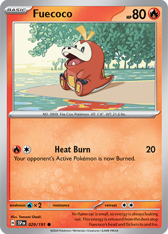 Fuecoco - 029/191 - Surging Sparks - Card Cavern