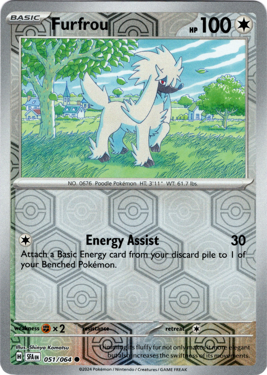 pokemon furfrou card Furfrou - 051/064 - Shrouded Fable