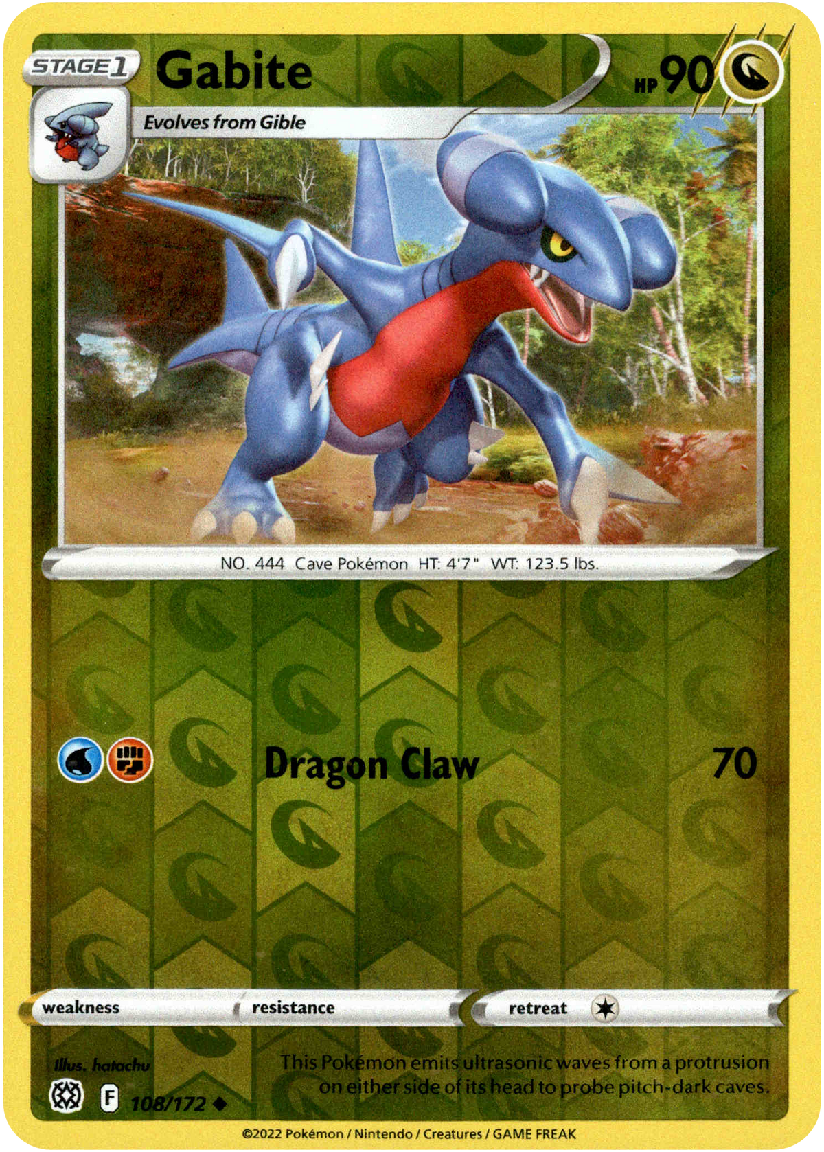 Gabite - 108/172 - Brilliant Stars - Reverse Holo - Card Cavern