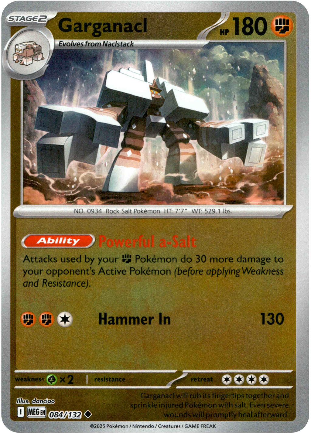 garganacl pokemon card value Garganacl - 084/132 - Mega Evolution
